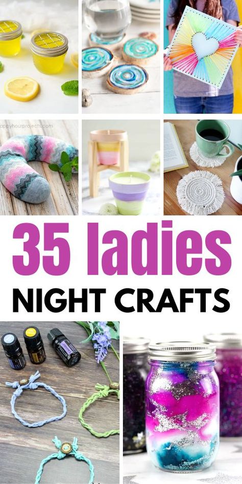 Craft For Group Of Women, Fun Craft Night For Adults, Ladies Group Ideas, Women Crafts Ideas, Group Craft Projects For Women, Women’s Retreat Craft Ideas, Girlfriend Crafts Night, Craft Parties For Women, Craft Weekend Ideas