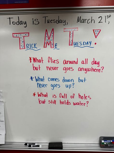 Tuesday White Board Prompt, Tuesday Whiteboard Question, Tuesday Board Prompt, Tuesday Whiteboard Message, Whiteboard Messages Tuesday, Thursday Whiteboard Prompt, Friday Whiteboard Prompt, Tuesday Whiteboard Prompt, Tuesday Whiteboard