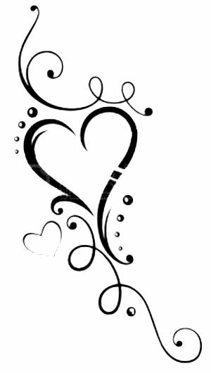 Swirly Tattoo Designs, Heart Design Drawing, Heart Shape Tattoo, Swirly Tattoo, Little Heart Tattoos, Alas Tattoo, Family Tattoo Designs, Blue Rose Tattoos, Tattoo Outline Drawing