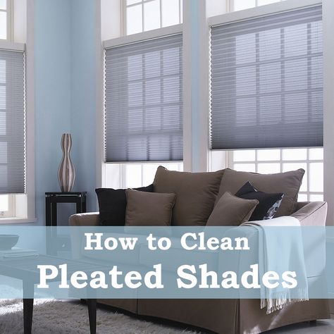 How to Clean Pleated Shades | Blindster Blog Fabric Window Shades, Pleated Shades, Cleaning Blinds, Folded Fabric, Cleaning Techniques, Cellular Shades, Pleated Blind, Fabric Blinds, Rv Living