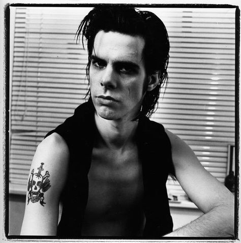 nick cave and his tattoo Tim Burton Personajes, Cave Images, Peter Murphy, Free Jazz, The Bad Seed, Nick Cave, Rock N’roll, Aesthetic People, Kylie Minogue