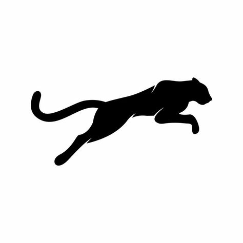 panther silhouette vector logo Simple Panther Tattoo, Panther Doodle, Jaguar Silhouette, Panther Outline, Panther Logo Design, Black Panther Silhouette, Jaguar Vector, Panther Silhouette, Panther Clipart