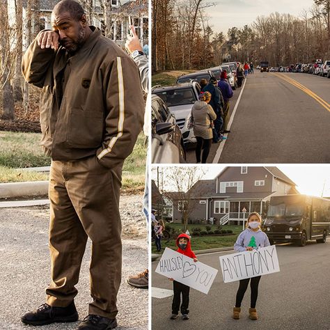 A UPS Driver Delivered Nearly 200 Packages A Day Through Lockdowns And The Holiday Season. This Week, Hundreds Of Neighbors Came Out To Give Him A Hero's Salute Ups Driver, Love Thy Neighbor, Good Neighbor, Fire Protection, Faith In Humanity, Kinds Of People, Random Acts Of Kindness, Above And Beyond, You Youtube