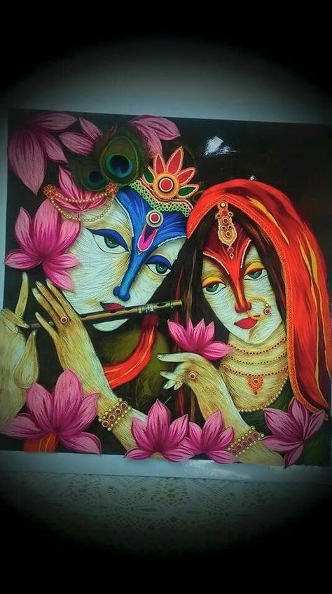 Quilled Radha Krishna by D Craft........ D Craft, Quilling Art, Diy Canvas Art Painting, Radhe Krishna, Diy Canvas Art, Diy Canvas, Canvas Art Painting, Radha Krishna, Krishna