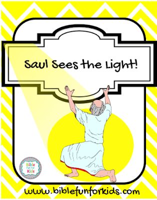 #Paul Blinded by the Light lesson, ideas and printables #Biblefun #apostlepaulinacts #NTBiblelesson #bookofacts Saul Sees The Light Craft, Bible Class Activities, Paul Bible, Kindergarten Goals, Sunday School Curriculum, The Apostle Paul, Apostle Paul, Bible Story Crafts, Kids Camp