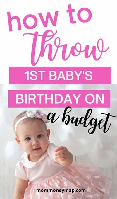 Here are best ideas to save money on a first birthday party! Get simple and cheap ideas for food, decor, loot bags etc. Read more money saving tips as a parent at mommoneymap.com #kidsbirthday #baby #firstbirthday #firstbirthdayparty #momlife #1stbirthday #1stbirthdayparty #mom Planning 1st Birthday Party, One Year Old Birthday Party, 1 Year Birthday Party Ideas, Birthday Party On A Budget, Cheap Birthday Party, Simple First Birthday, Fancy Birthday, One Year Old Birthday, Party On A Budget