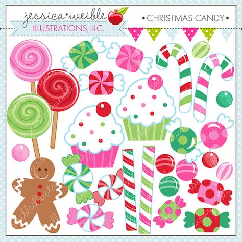 Christmas Candy Cute Digital Clipart - Commercial Use OK - Christmas Clipart, Christmas Graphics, Christmas Candy, Candy Clipart on Etsy, $5.00 Candy Clipart, Christmas Face Painting, Gingerbread Decorations, Card Images, Clipart Christmas, Gingerbread Girl, Candy Candy, Christmas Owls, Christmas Graphics