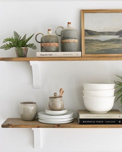 Shop Country Decor Field Painting … on LTK, the easiest way to shop your favorite influencers. Kitchen Dining Room Shelf Decor, How To Style Open Shelving In Kitchen, Art On Kitchen Shelves, Art In Kitchen Modern, Open Shelf Farmhouse Kitchen, Modern Open Shelf Decor, Open Bottom Shelves Kitchen, Open Shelve Decor Kitchen, Kitchen Open Shelving Decor Modern