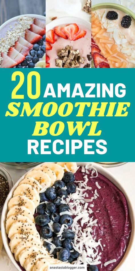 Arbonne Smoothie Bowl Recipes, Smoothie King Smoothie Bowl, Diy Breakfast Bowls Easy Recipes, Smoothie King Bowl Recipes, Tropical Smoothie Bowl Recipe, Macro Friendly Smoothie Bowl, Frozen Smoothie Bowls, Everbowl Recipes, Smoothie Bowl Recipe Ninja Creami