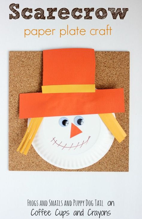 Scarecrow paper plate craft for kids! Perfect for play dates and class parties. #preschoolcraft #fallcraft #paperplatecrafts #scarecrowcraft #easycraftforkids Farming Activities, Scarecrow Craft, Fall Crafts For Toddlers, Craft For Toddlers, Flying Owl, Paper Plate Craft, Scarecrow Crafts, Crayon Crafts, Autumn Craft