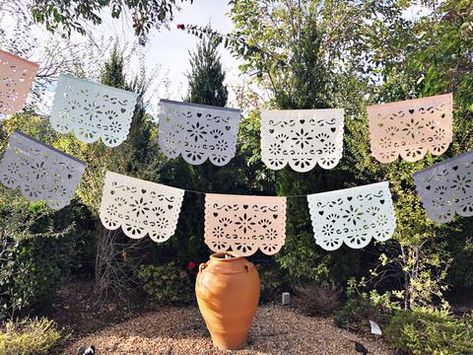 Papel Picado – Page 2 – MesaChic Picado Banner, Mexican Papel Picado, First Fiesta, Fiesta Decor, Mexican Baby Shower, Boho Mother, Mexican Boho, Mexican Party Decorations, Mexican Birthday