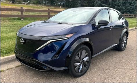 The Upscale Nissan EV: The 2024 Nissan Ariya Platinum -- from Planet Dave Nissan Ariya, Electric Suv, Emergency Equipment, Two Tone Paint, Nissan Leaf, Car Review, Apple Car Play, Center Console, Car Car