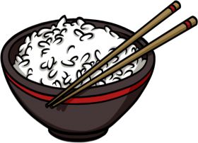 Fried Rice Drawing, Rice Cartoon, Rice Drawing, Rice Picture, Milk Drawing, Drawing Cup, Bowl Of Rice, Bio Food, Korean Rice