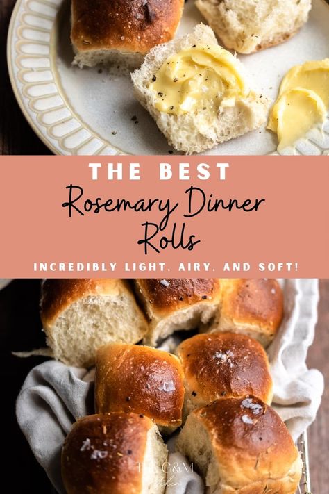 Rosemary Dinner Rolls, Rosemary Dinner, Bread Machine Rolls, Dinner Rolls Easy, Dinner Roll Recipe, Yeast Rolls Recipe, No Yeast Dinner Rolls, Garlic Rolls, Rosemary Bread