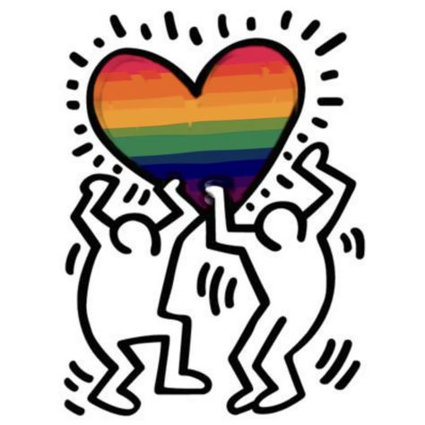 Lgbtq Posters Design, Pride Art Ideas, Valentine Art Projects, Keith Haring Art, Stonewall Riots, Haring Art, Window Drawing, Pink Day, Graphic Poster Art