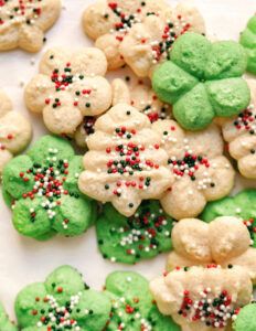 Gluten Free Spritz Cookies Recipe, Gluten Free Spritz Cookies, Buttery Spritz Cookies, Gluten Free Holiday Cookies, Spritz Cookie Recipe, Dairy Free Baking, Italian Christmas Cookies, Gluten Free Holiday, Mexican Wedding Cookies