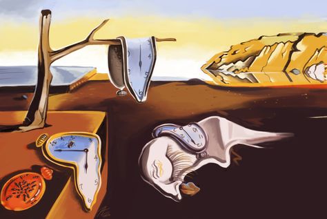 A recreation of Salvador Dali's "Persistence of Memory" I made for my history class! Dali Persistence Of Memory, The Persistence Of Memory, History Class, Salvador Dali, Dali, Surrealism, The Darkest, History, Art