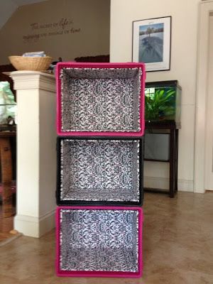 crafts with plastic crates13 Milk Crate Shelves, Milk Crates Diy, Milk Crate Furniture, Milk Crate Storage, Plastic Milk Crates, Crate Crafts, Milk Crate Ideas, Book Self, Kids Milk