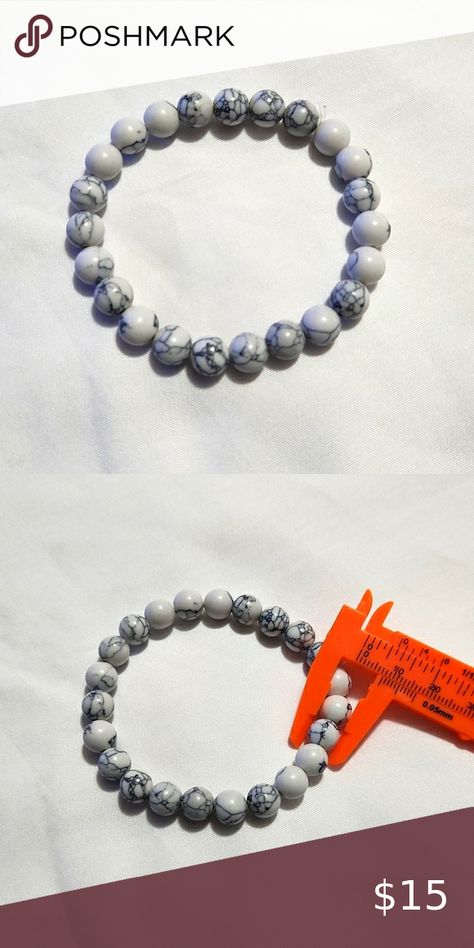 Howlite Crystal Bracelet 6mm Howlite Crystal, Crystal Bracelet, Emotional Healing, Crystal Bracelets, Crystal Jewelry, Sense, Healing, Bracelet, Crystals