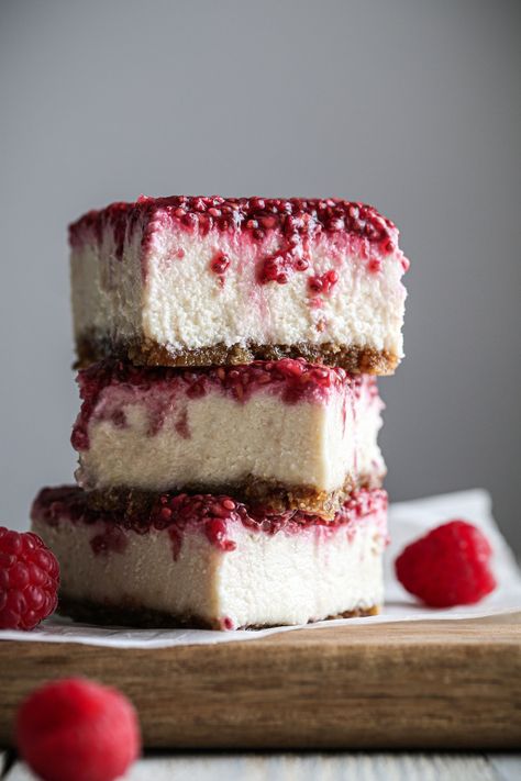 Vegan Lemon Raspberry No-Bake Bars | Wifemamafoodie Gfdf Recipes, Lemon Raspberry Bars, Healthy Slices, Raspberry Lemon Cakes, Vegetarian Eating, Sugar Addict, Gluten Free Lemon Bars, Raspberry Bars, Raspberry Desserts