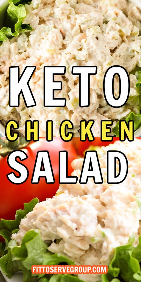 This keto chicken salad is easy, creamy, and flat-out delicious! It's a flavor packed salad that uses only a few ingredients and clocks in at only 1 net carb per serving! When it comes to classic all American salads, this low carb chicken salad is right at the top of my list. Not only is it simple to make but can be customized by adding low carb add-ins easily. keto creamy chicken salad| low carb creamy chicken salad| chicken salad| creamy chicken salad Low Carb Salad Toppings, Canned Chicken Recipes Healthy Low Carb, Keto Friendly Salads, Keto Salad With Chicken, Keto Chicken Salad Recipe, Low Carb Chicken Salad Recipe, Keto Salads Recipes, Chicken Salad Recipe Low Carb, Keto Chicken Salad Sandwich