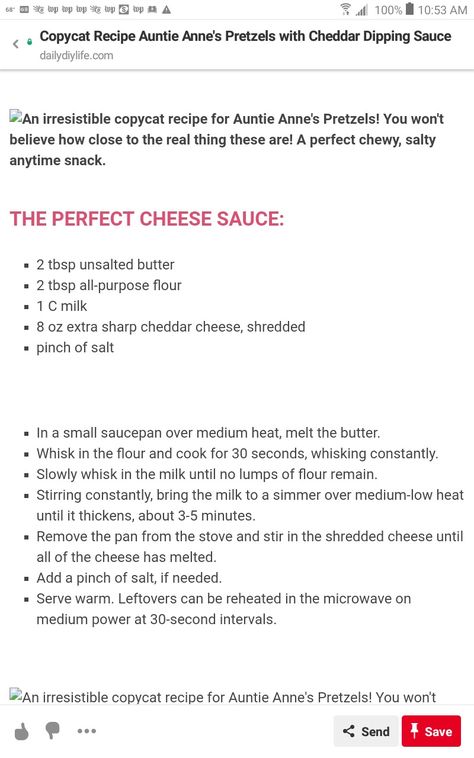 Auntie Annes Cheese Sauce Copycat, Auntie Annes Pretzels, Auntie Annes, Cheese Sauce Recipe, Diy Snacks, Cheese Dip, Cheese Sauce, Copycat Recipes, Dipping Sauce