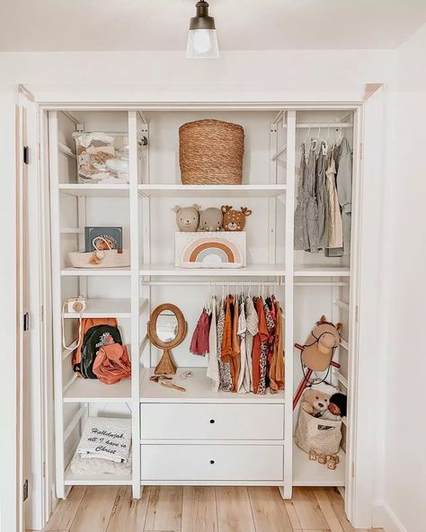 The best closet makeovers using IKEA PAX systems with hacks to make it look custom and solutions for creating the most functional storage. Ikea Kids Closet, Ikea Hack Bedroom, Ikea Trofast Storage, Ikea Pax Closet, Pax Closet, Make A Closet, Bedroom Closets, Ikea Closet, Ikea Pax Wardrobe