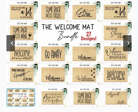 Door Mat Diy, Cricut Stencils, Funny Sarcastic, Wireframe Kit, Handwritten Fonts, Pattern And Decoration, Welcome Mat, Silhouette Studio Designer Edition, Alphabet Illustration