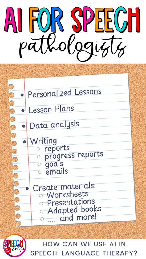 In today's rapidly evolving world, advances in technology have made it possible for speech-language pathologists to redefine their profession. Introducing Speech Therapy AI—a revolutionary solution that empowers therapists to boost efficiency, enhance patient care and improve overall outcomes. Join us to discover the key advantages of using AI in speech therapy and how it can transform your practice. Speech Therapy Activities Language, Language Therapy Activities, Language Disorders, Understanding Emotions, Speech Therapy Materials, Language Quotes, Development Quotes, Report Writing, Speech Pathology