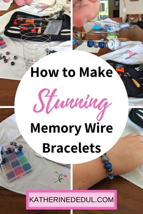 How To Make Memory Wire Bracelets Tutorials, Memory Wire Cuff Bracelet Diy, Memory Wire Bracelets Diy How To Make, Making Memory Wire Bracelets, Memory Bracelets Diy, Bracelet Wire Jewelry, Easy Diy Bracelets Beads, Making Jewelry For Beginners Bracelets, Diy Wire Jewelry For Beginners Simple Beaded Bracelets