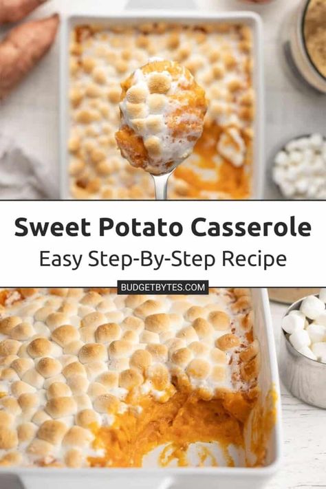 Sweet Potato Casserole No Pecans, Southern Sweet Potato Casserole, Sweet Potato Marshmallow Casserole, Baked Sweet Potato Casserole, Sweet Potato Casserole With Marshmallows, Leftover Casserole, Boiling Sweet Potatoes, Sweet Potato Cinnamon, Boiled Peanuts