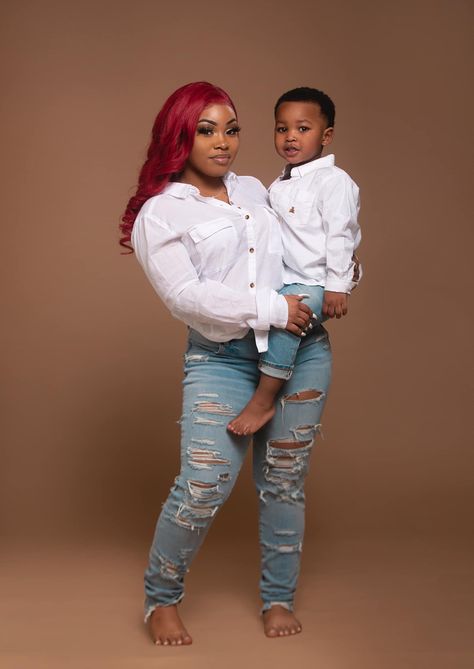 Mother Daughter Pictures Black Women, Mother And Son Picture Ideas Black, Mother Son Photography Black, Mother And Son Birthday Photoshoot, Mom Son Photoshoot Picture Ideas Black, Mother Son Photos Black, Denim Mommy And Me Photoshoot, Black Mommy Son Outfits, Mother And Son Photoshoot Black People