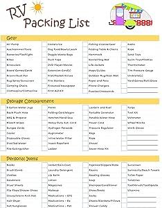 Ultimate RV Equipment Checklist - Reusable Laminated & Double Sided - Never Forget Packing Items Rv Packing List, Rv Checklist, Bumper Pool, Spray Sunscreen, Tire Pressure Gauge, Dog Food Bowls, Packing Checklist, Rv Ideas, Camping Items