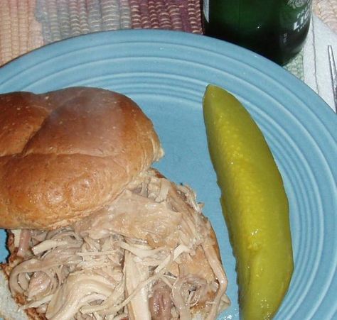 Crock Pot Shredded Turkey from Food.com: 								This EASY shredded turkey recipe is great on good quality, buttery sandwich rolls. I know, it sounds weird, but trust me, its wonderful! Just an FYI - it makes a lot and freezes perfectly! Shredded Turkey Sandwiches, Pulled Turkey Sandwiches, Pulled Turkey, Shredded Turkey Recipes, Sandwich Rolls, Shredded Turkey, Crockpot Turkey, Turkey Recipe, Turkey Sandwiches