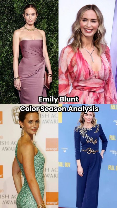 Emily Blunt color season explored with expert analysis. Discover if she's a True Summer and learn about seasonal color analysis benefits. True Summer Celebrities, True Summer Palette, Color Season Analysis, Season Analysis, Body Shape Guide, Colour Psychology, Light Ash Brown, Summer Palette, True Summer