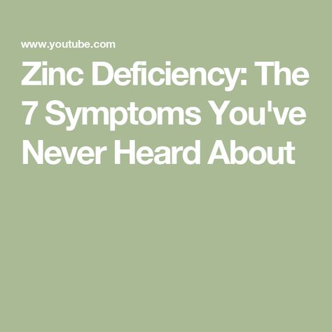 Zinc Deficiency: The 7 Symptoms You've Never Heard About Zinc Deficiency Symptoms, B12 Deficiency Symptoms, Deficiency Symptoms, Mineral Deficiency, Zinc Deficiency, B12 Deficiency, Dr Berg, Nutrient Deficiency, Be Aware