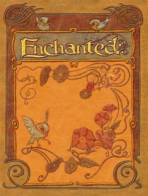 Disney "Enchanted" 2007 concept art by Lisa Keene of the fairytale storybook cover Old Book Cover, Illustration Art Nouveau, Disney Enchanted, Fairy Tale Books, Vintage Book Covers, Beautiful Book Covers, Book Cover Art, Old Book, Old Books