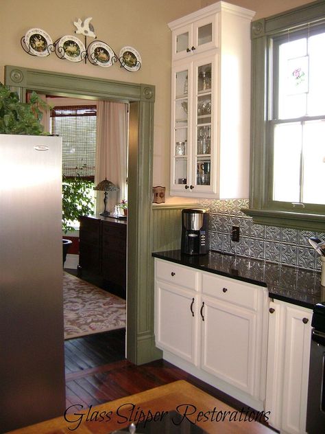 Victorian Farmhouse Interior, Victorian Home Remodel, Victorian Farmhouse Kitchen, 1900 Farmhouse, Kitchen Restoration, Kitchen Dining Room Combo, Farmhouse Victorian, Kitchen View, Victorian Interior