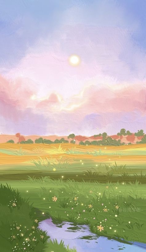 Pretty Art Desktop Wallpaper, Grass Illustration Pattern, Summer Wallpapers, Wallpaper Sky, Desired Reality, Artistic Wallpaper, Patterns Wallpaper, Spring Wallpaper, Cute Simple Wallpapers