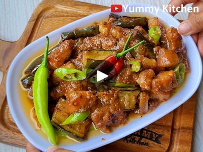 9M views · 14K reactions | PORK BINAGOONGAN WITH COCONUT MILK | PORK BINAGOONGAN WITH GATA AT TALONG INGREDIENTS ✔️ 1 kilo Pork (cut into serving size) ✔️ 4 to 5 tablespoon sauteed shrimp paste ✔️ 1 cup coconut cream... | By Yummy Kitchen | Facebook Pork Binagoongan Recipe, Ginisang Upo With Pork, Pork Chop Bistek Tagalog Recipe, Pork Binagoongan Recipe Coconut Milk, Pork Nilaga, Shrimp Paste, Sauteed Shrimp, Chinese Cooking, Filipino Recipes