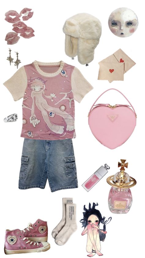 #outfitinspo #pinkoutfitinspo #viviennewestwood #diorlipoil Sixth Dimension, Kawaii Outfit Ideas, Silly Clothes, Funky Outfits, Swaggy Outfits, Really Cute Outfits, Kawaii Clothes, Clothes And Accessories, Pink Outfit