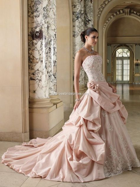 Pink Wedding Dress, Pink Wedding Dresses, Wedding Dresses Photos, Mon Cheri, Colored Wedding Dresses, Gorgeous Gowns, On The Floor, A-line Wedding Dress, Gown Wedding Dress