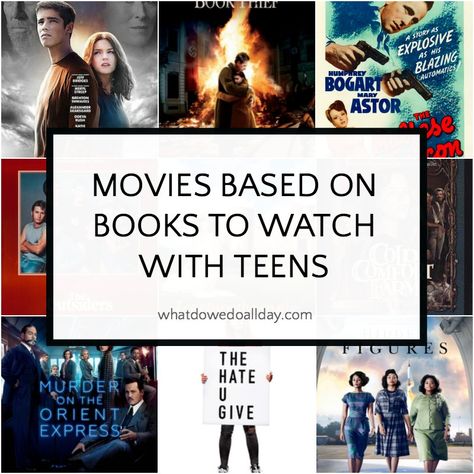 Movies Based on Books You Can Watch with Teens Movies To Watch For Teens, Teenage Movies, Movies Based On Books, Teenage Books, Best Movies To Watch, Classic Film Noir, Best Films, Netflix Dramas, Movie To Watch List