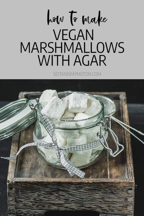 Agar Agar Marshmallow Recipe, Agar Agar Recipes, Agar Marshmallow Recipe, Vegan Marshmallow Recipe, Marshmallows Recipes, Vegan Jello, Vegan Bakes, Aquafaba Recipes, Homemade Marshmallow Fluff