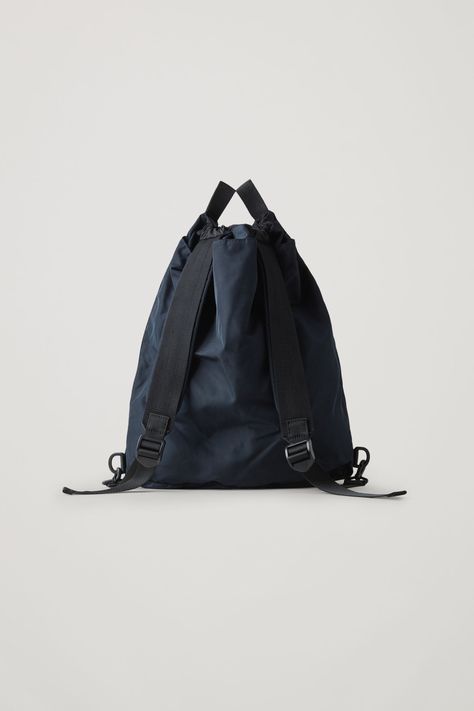 DRAWSTRING NYLON BACKPACK - navy - Backpacks - COS GB Navy Backpack, Men's Backpacks, Business Bag, Woven Bag, Men's Backpack, Kids Bags, Wallet Men, You Bag, Drawstring Backpack