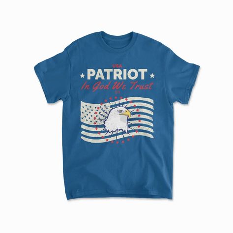 USA Eagle Patriotic in God We Trust T-shirt American Flag - Etsy Design Shirt For Men, Usa Eagle, Army Gifts, American Flag Tshirt, Army Shirts, Gifts For Veterans, American Flag Shirt, In God We Trust, Flag Shirt