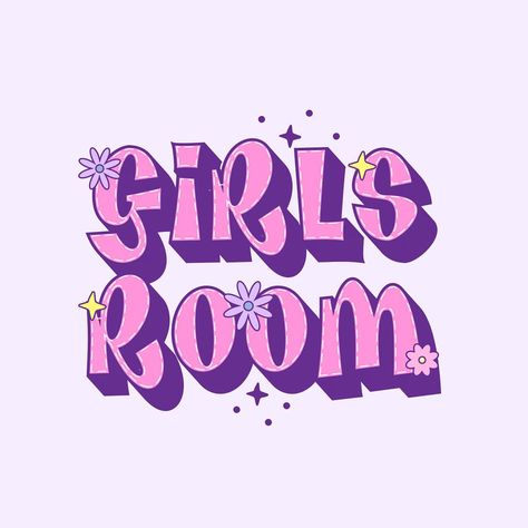 GIRLIEST OF LOGOS ❤️✨🌸 Obsessed with the pink against the deep purple 😍 new logo and highlights for @girlsroomco What do you think? 😋 | Instagram Purple Typography, Purple Logo, Branding Graphic Design, Pink Logo, New Logo, The Deep, Deep Purple, The Pink, Logo Branding