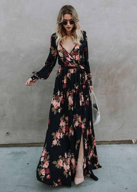 4d6e4749289c4ec58c0063a90deb3964desc34798403ri Look Hippie Chic, Stile Boho Chic, Chique Outfit, Engagement Outfit, Witchy Fashion, Mode Boho, Long Dress Casual, Guest Outfit, Mode Inspiration