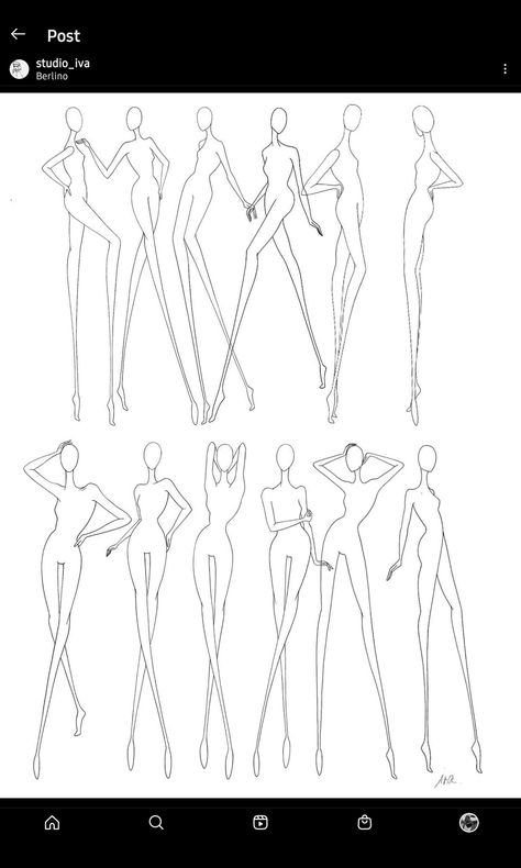 Stylized Croquies Fashion Illustrations, Stylized Fashion Croquis, Stylised Croquis Illustration Poses, Crochet Fashion Illustration, Fashion Sillhoutes Illustration, Mannequin Drawing Sketches, Stylized Croquis Illustrations Poses, How To Draw Model Figures, Fashion Croquis Poses Templates