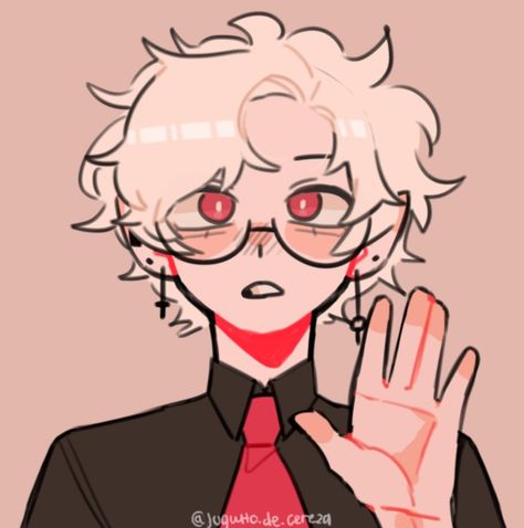 Drawing Curly Short Hair, Male Cartoon Hairstyles, Short Hair Styles Drawing Reference, Short Fluffy Hair Drawing Reference, Cute Artstyle Ideas, Cute Art Styles Boys, Chibi With Glasses, How To Draw Glasses On A Face, Fluffy Hair Sketch